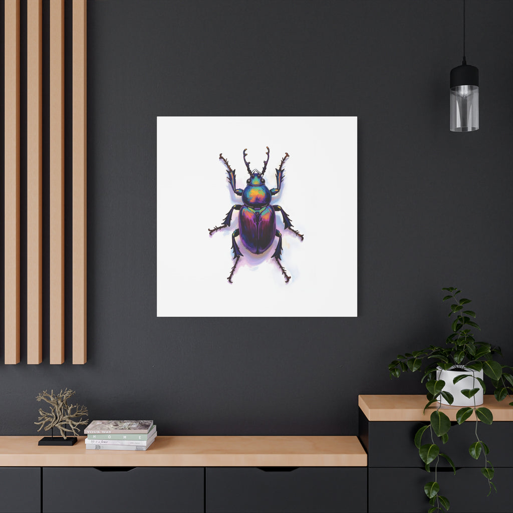 Iridescent Beetle Wall Art – Stretched Canvas