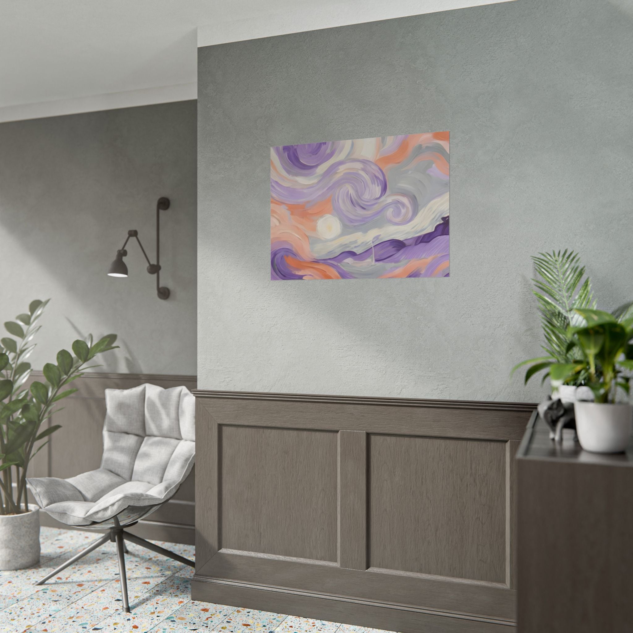 Swirling Pastel Sky Poster