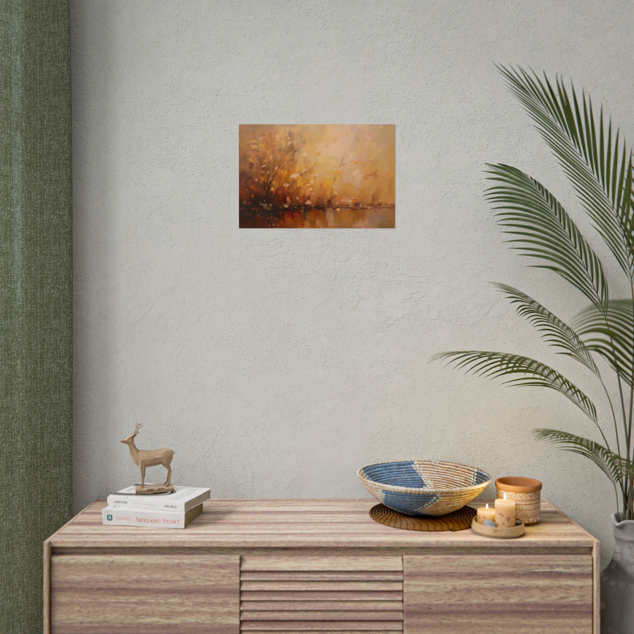 Golden Meadow Abstract Wall Art - Poster