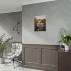 Butterfly on Pink Rose Wall Art - Poster
