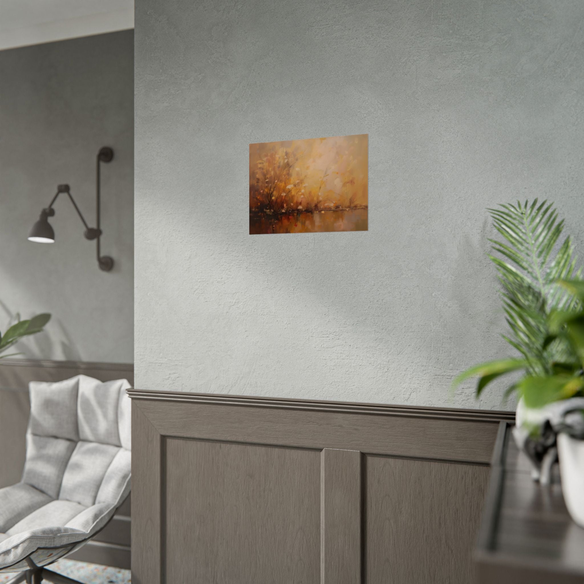 Golden Meadow Abstract Wall Art - Poster