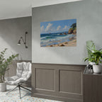 Coastal Seascape Poster - Rolled Beach Print, Ocean Waves Wall Art