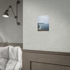 Foggy Coastal Cliff Wall Art  - Poster