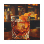 Whisky on Ice Wall Art -  Bar & Home Decor - Stretched Canvas