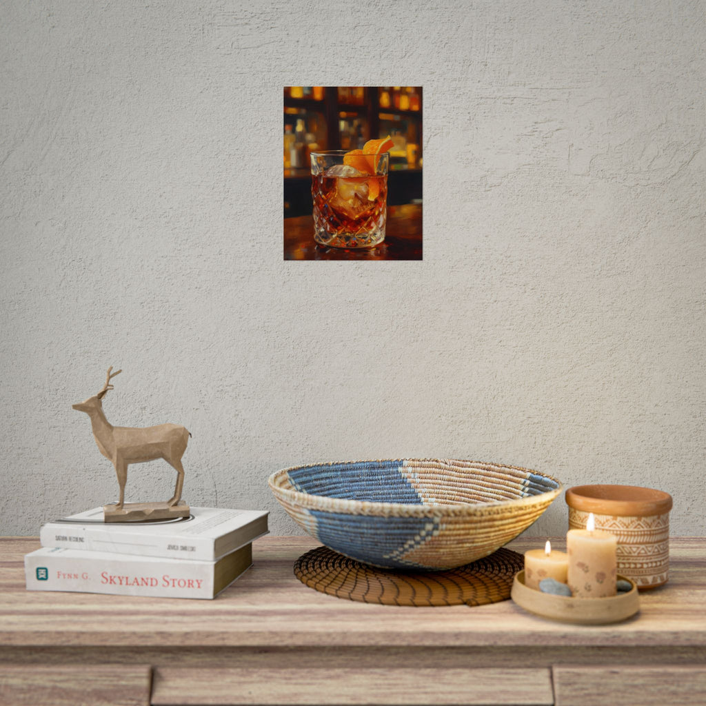 Whisky on Ice Wall Art -  Bar & Home Decor - Poster