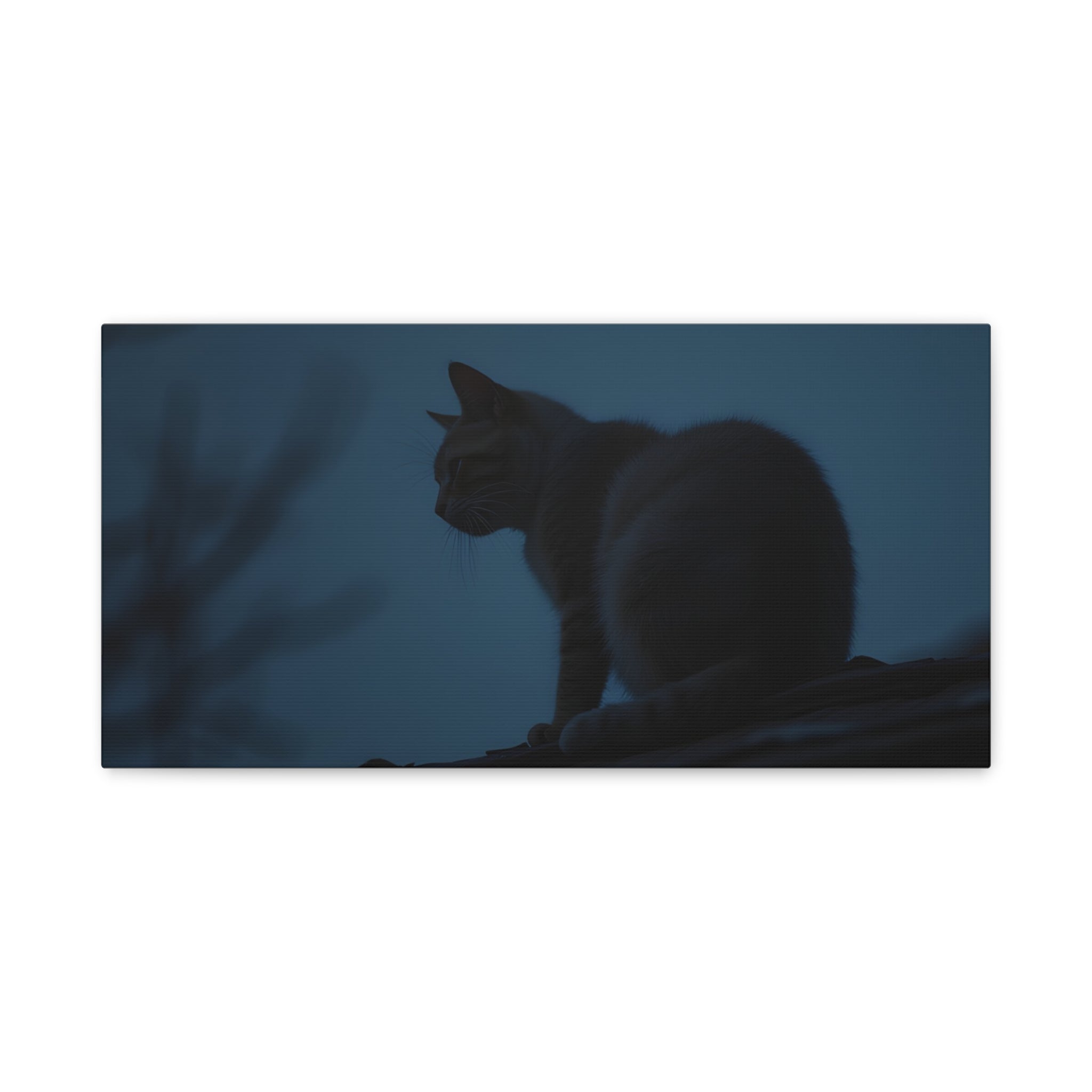 Nightwatch Cat Wall Art - Stretched canvas