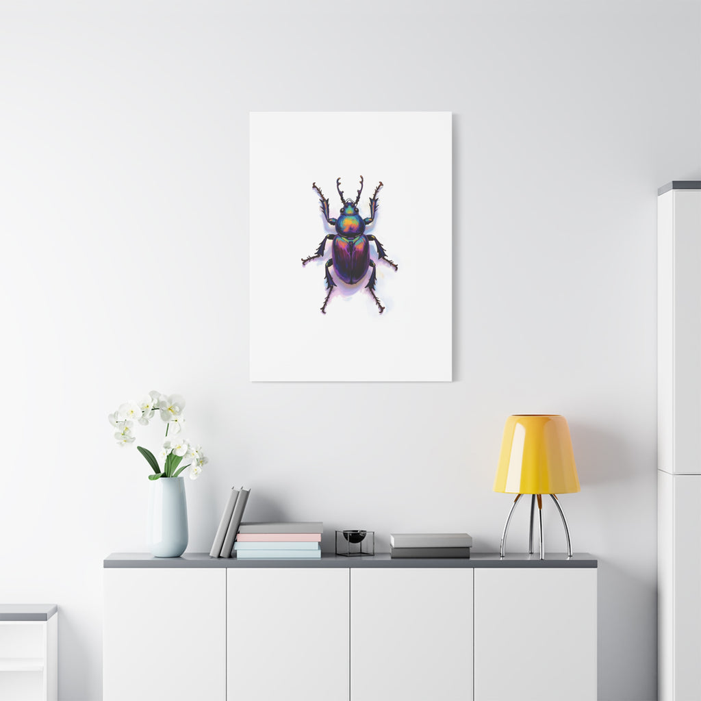 Iridescent Beetle Wall Art – Stretched Canvas