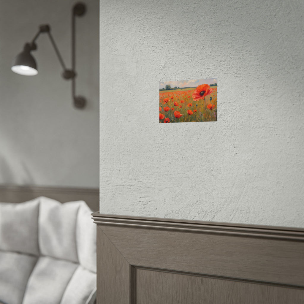 Poppy Field Art Poster - Rolled Floral Wall Print for Home & Office