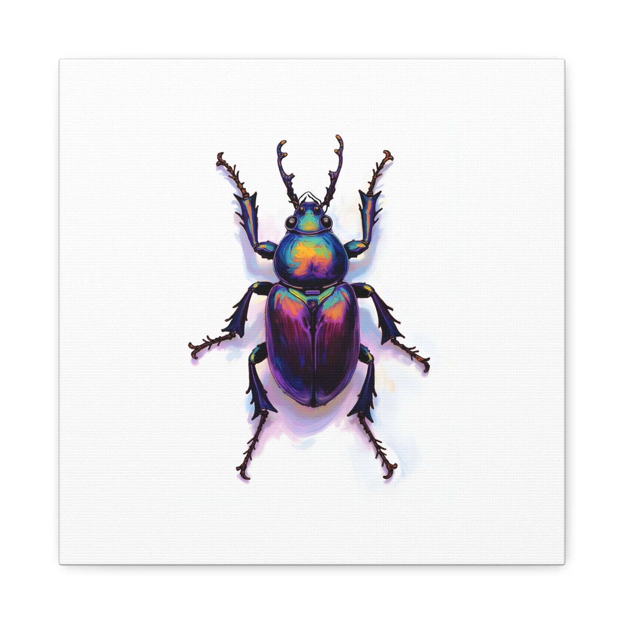 Iridescent Beetle Wall Art – Stretched Canvas