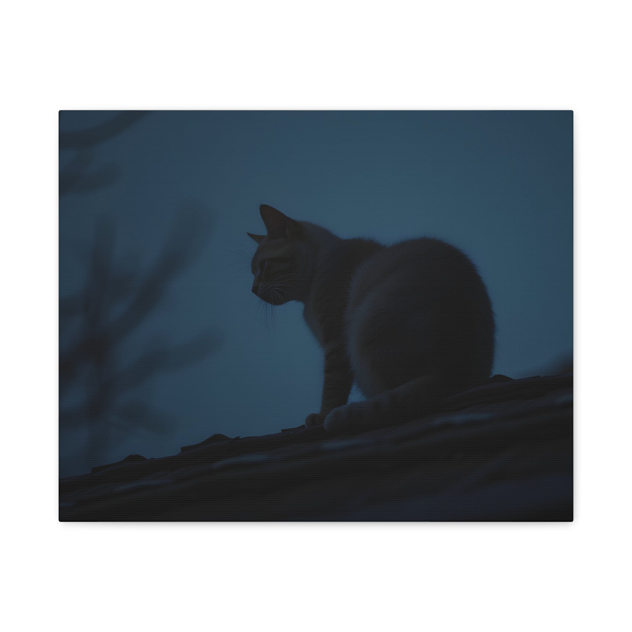 Nightwatch Cat Wall Art - Stretched canvas