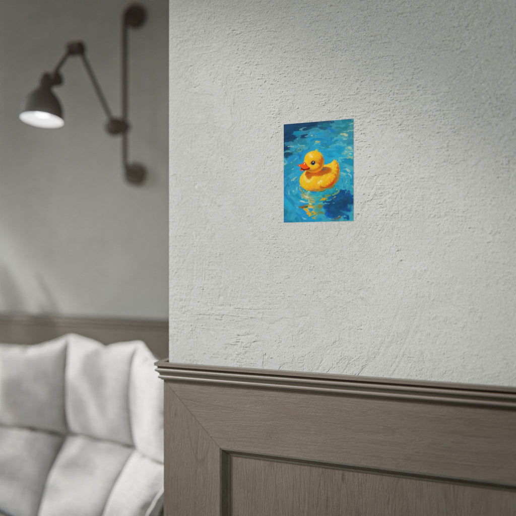 Rubber Duck Poster — Cute Yellow Duckling Wall Art, Nursery & Kids Room Decor