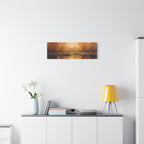 Autumn at the lake with rowboats Wall Art - Stretched Canvas