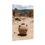 Rustic Terracotta  Clay Pot Desert Poster - Rolled Photo Print
