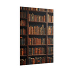 Vintage Library Bookshelf Rolled Poster - Antique Bookshop Wall Art