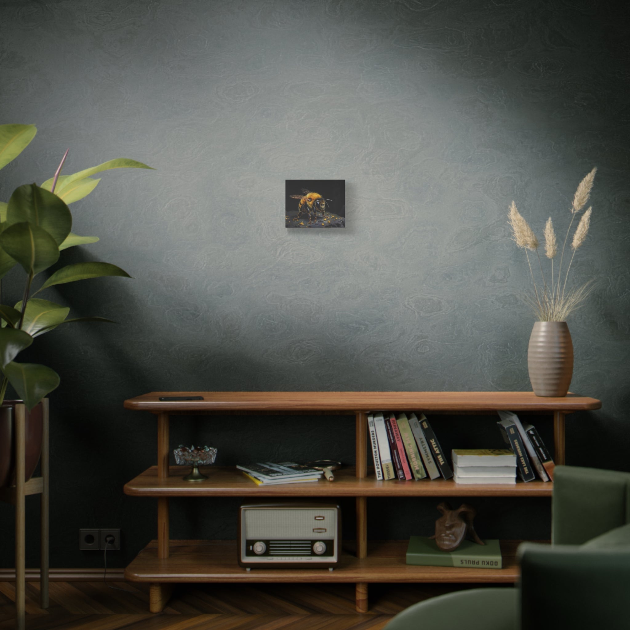 Bumblebee Canvas Print — Realistic Bee Wall Art on Matte Stretched Canvas