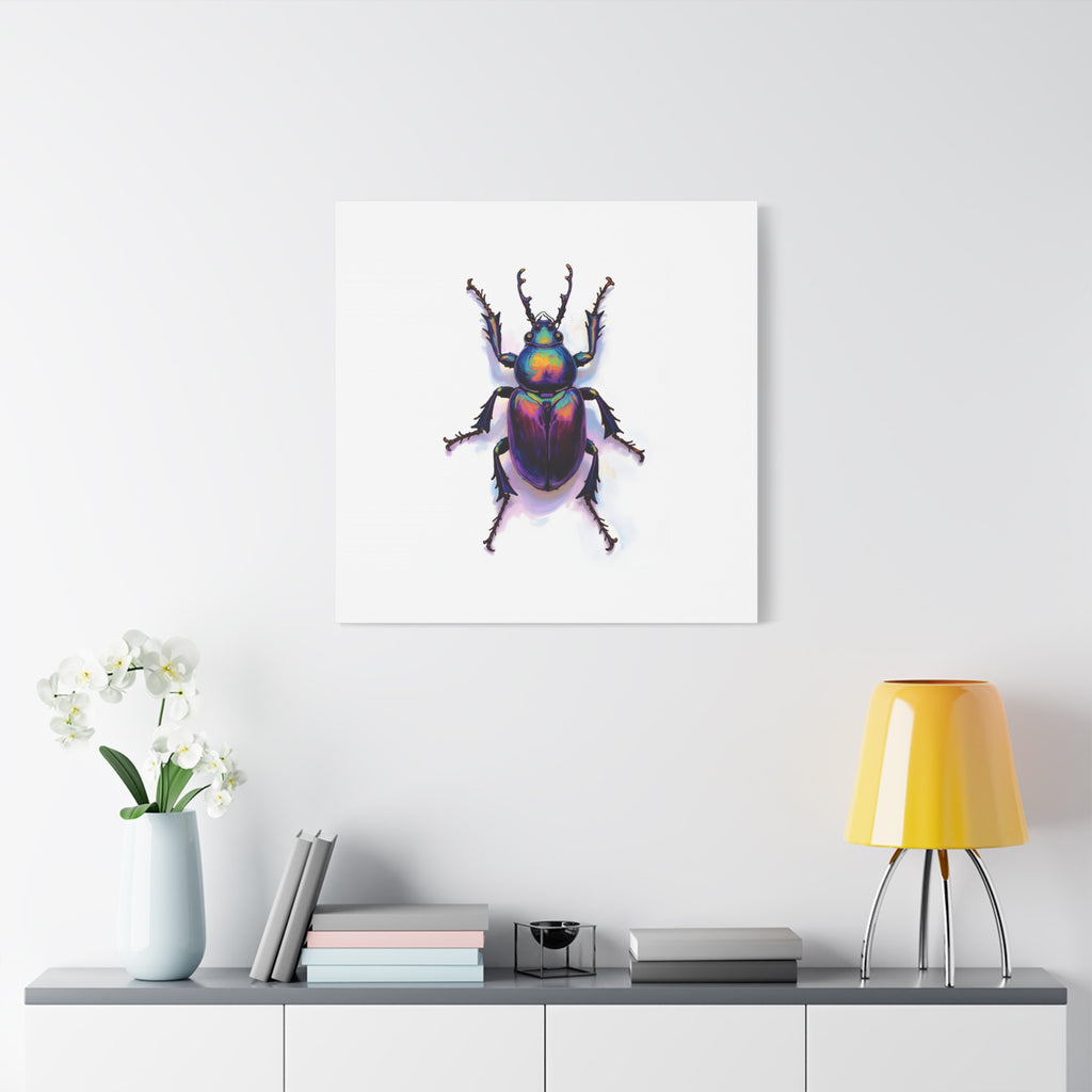 Iridescent Beetle Wall Art – Stretched Canvas