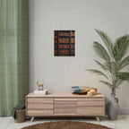 Vintage Library Bookshelf Rolled Poster - Antique Bookshop Wall Art