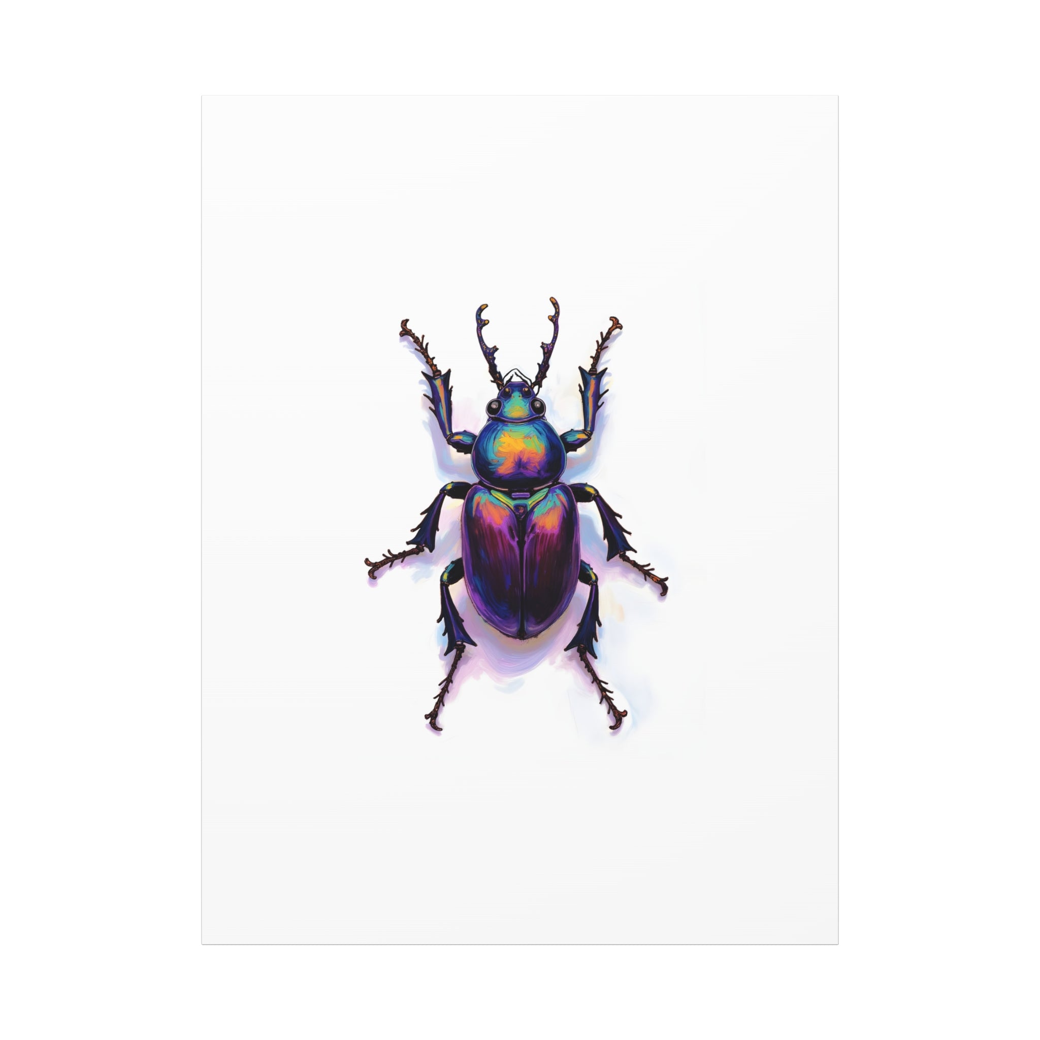 Iridescent Beetle Wall Art – Stretched Canvas