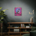 Colorful Chickadee Bird Canvas Wall Art - Matte Stretched Canvas
