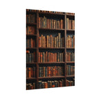 Vintage Library Bookshelf Rolled Poster - Antique Bookshop Wall Art
