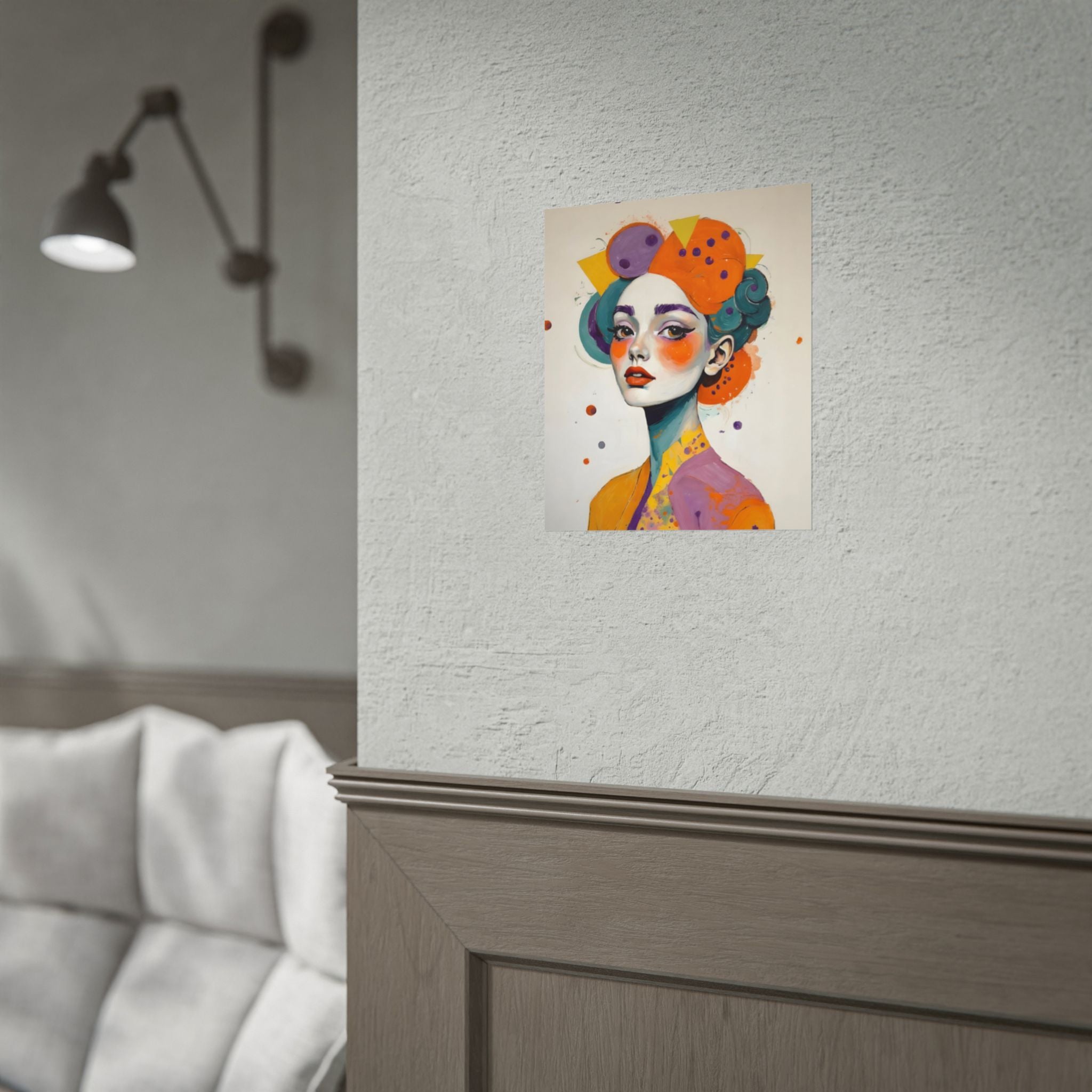 Rolled Poster — Colorful Abstract Portrait Art Print
