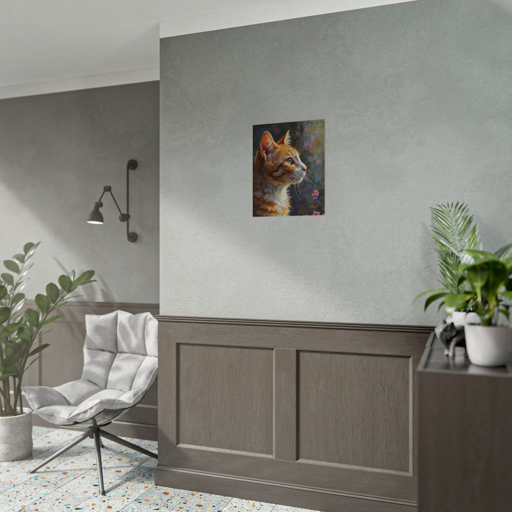 Orange tabby Cat  Oil Brushstroke Rolled Poster