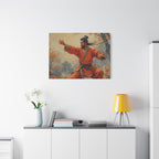 Martial Artist Canvas Print - Autumn Warrior Kung Fu Wall Art