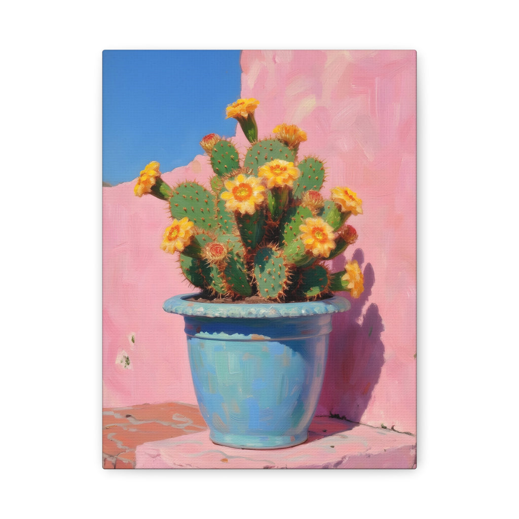 Cactus Pink Wall Art -  Stretched Canvas