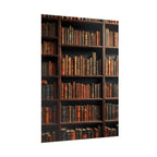 Vintage Library Bookshelf Rolled Poster - Antique Bookshop Wall Art