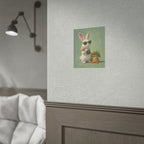 Green Bunny Rolled Poster — Cool Bunny with Camera Art Print