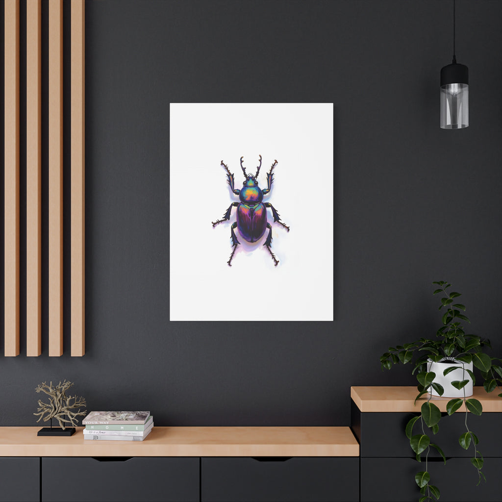 Iridescent Beetle Wall Art – Stretched Canvas