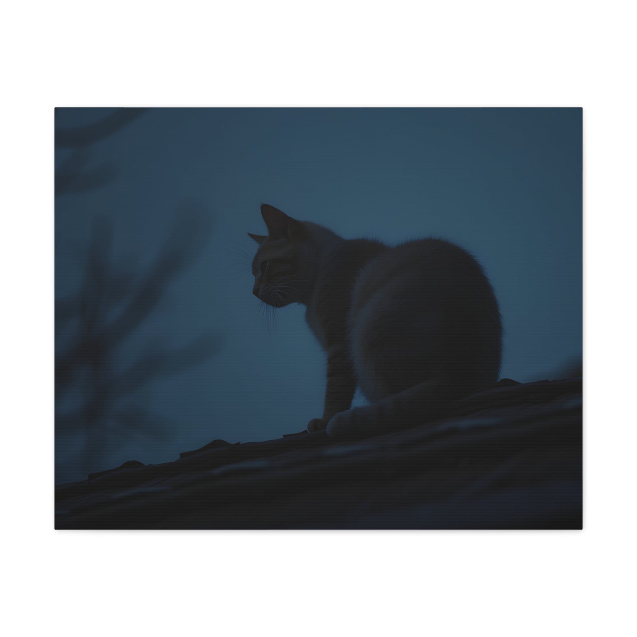Nightwatch Cat Wall Art - Stretched canvas