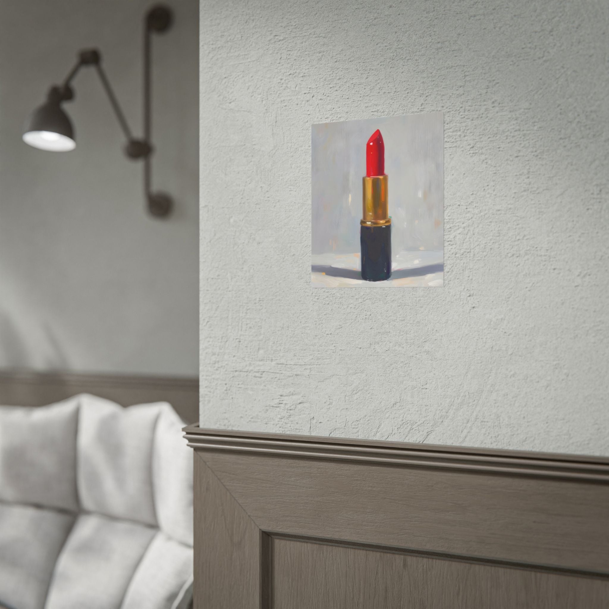 Lipstick Art Poster — Red Lipstick Still Life Rolled Poster