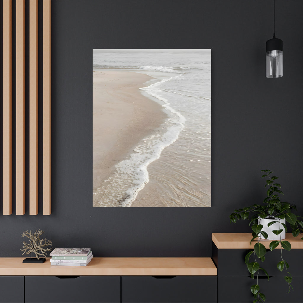 Seaside Shoreline Canvas Print - Tranquil Beach Wall Art