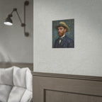 Van Gogh Portrait Rolled Poster — Vintage Impressionist Art Print