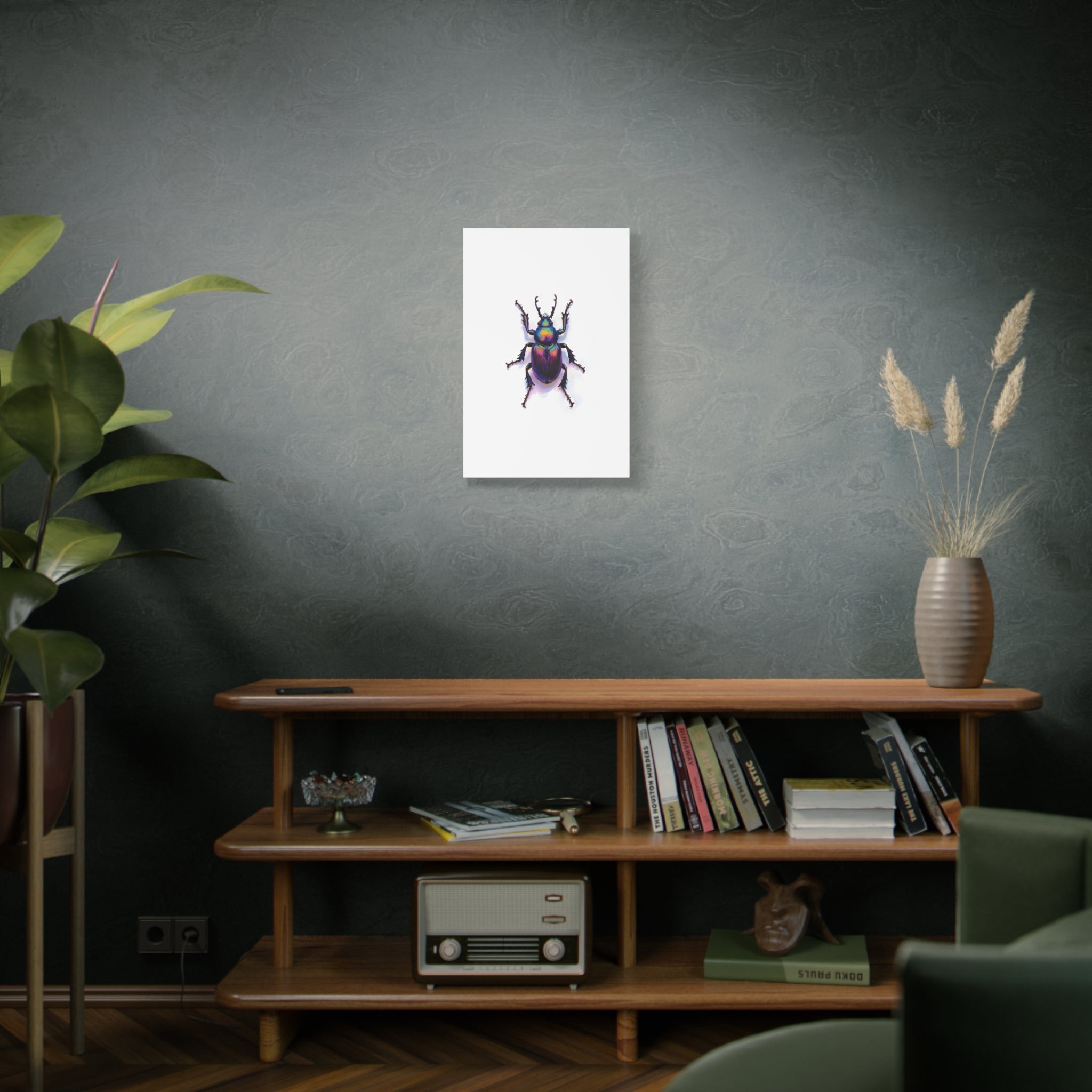 Iridescent Beetle Wall Art – Stretched Canvas