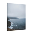 Foggy Coastal Cliff Wall Art  - Stretched Canvas