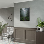 Misty Forest Path  Stretched Wall Art - Poster