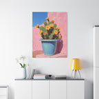 Cactus Pink Wall Art -  Stretched Canvas