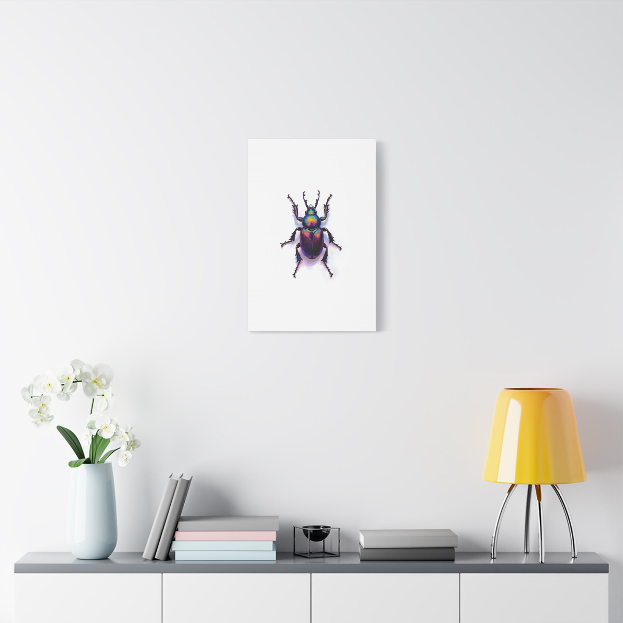 Iridescent Beetle Wall Art – Stretched Canvas