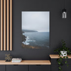 Foggy Coastal Cliff Wall Art  - Stretched Canvas