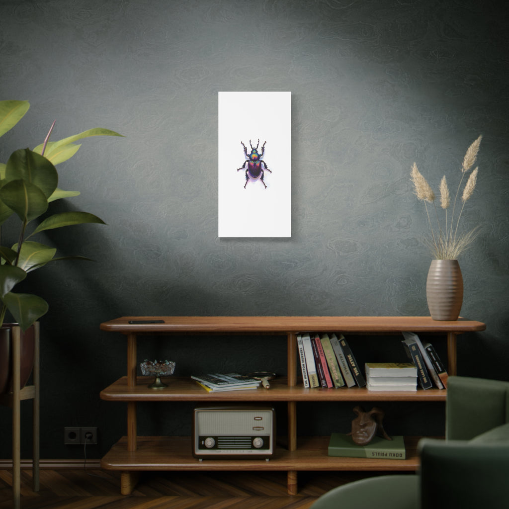 Iridescent Beetle Wall Art – Stretched Canvas