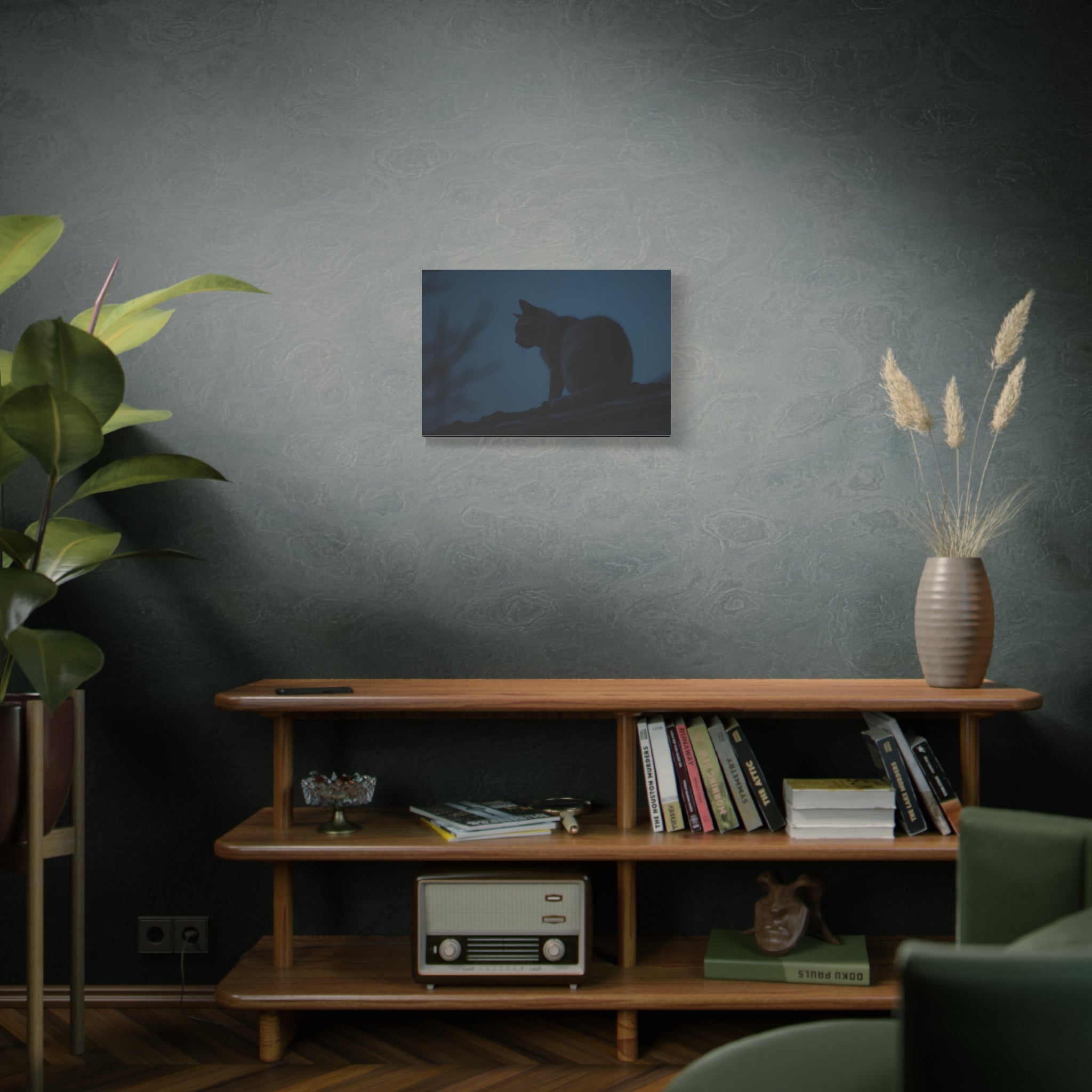 Nightwatch Cat Wall Art - Stretched canvas