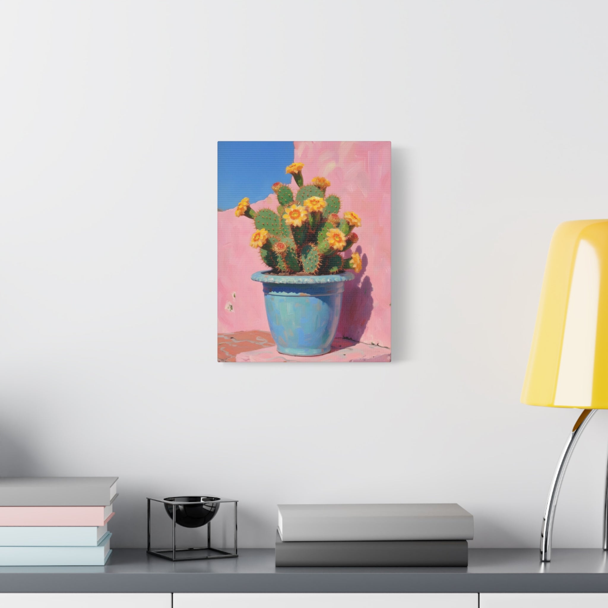 Cactus Pink Wall Art -  Stretched Canvas