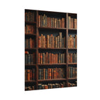 Vintage Library Bookshelf Rolled Poster - Antique Bookshop Wall Art