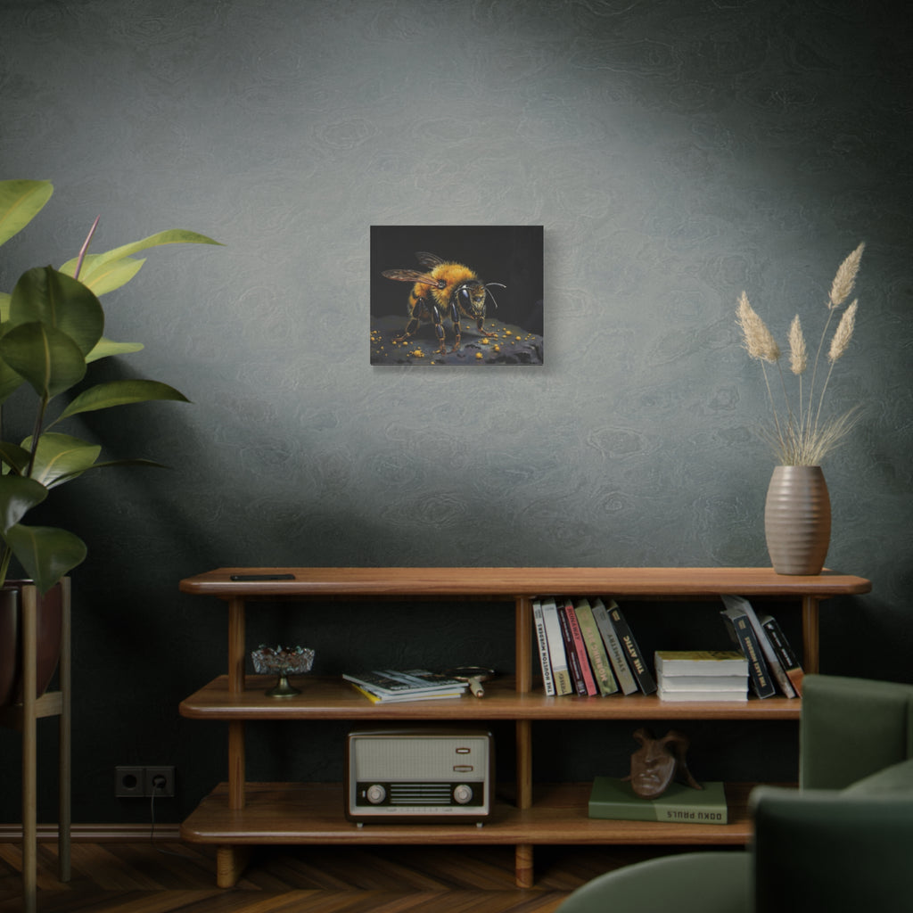 Bumblebee Canvas Print — Realistic Bee Wall Art on Matte Stretched Canvas