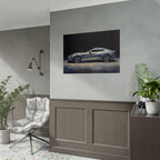 Sports Car Poster - Silver GT Automotive Art Print (Rolled Poster)
