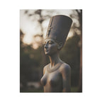 Nefertiti Bronze Statue Wall Art - Egyptian Sculpture Photography - Queen of Egypt - Stretched Canvas