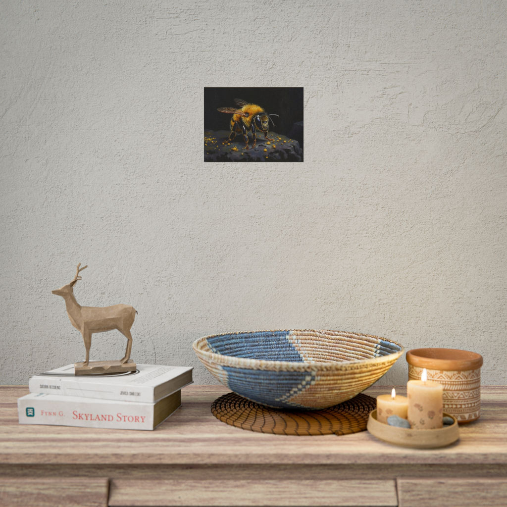 Bumblebee Close-Up Poster — Realistic Insect Wall Art (Rolled Poster)
