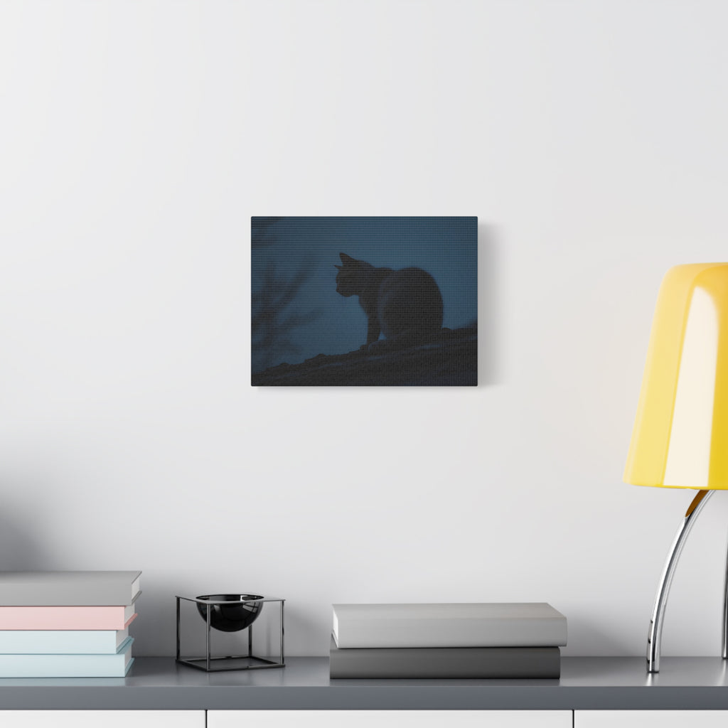 Nightwatch Cat Wall Art - Stretched canvas